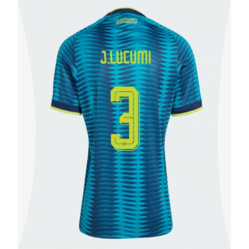Billige Fotballdrakt Colombia Jhon Lucumi #3 Replika Bortedrakt Dame VM 2026 Kortermet Billige Fotballdrakt Colombia Jhon Lucumi #3 Replika Bortedrakt Dame VM 2026 Kortermet